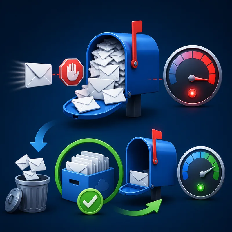 552 Mailbox Full: Mail Kotası Doldu Hatası