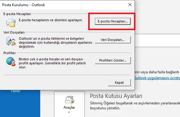 Outlook (Classic) Mail Kurulumu