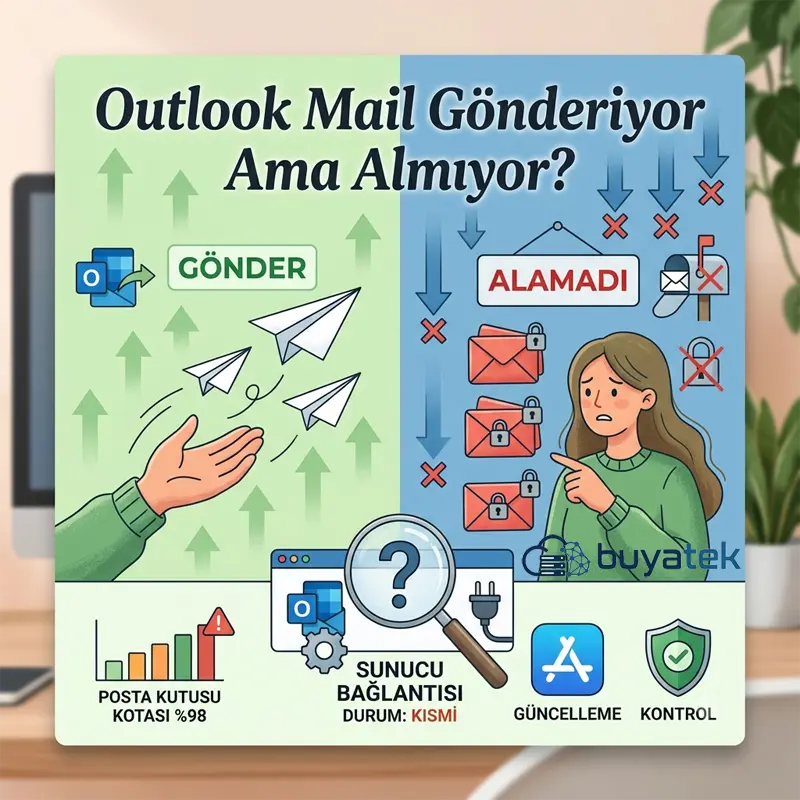 Outlook Mail Gönderiyor Ama Almıyor