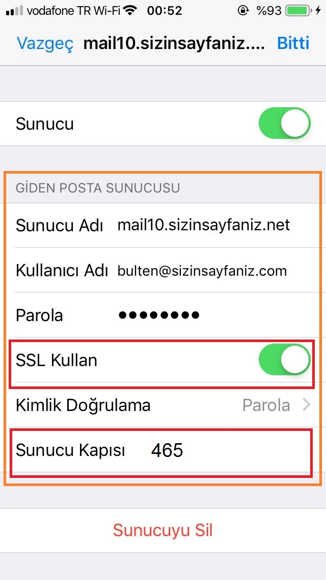 İphone Kurumsal Mail Kurulumu