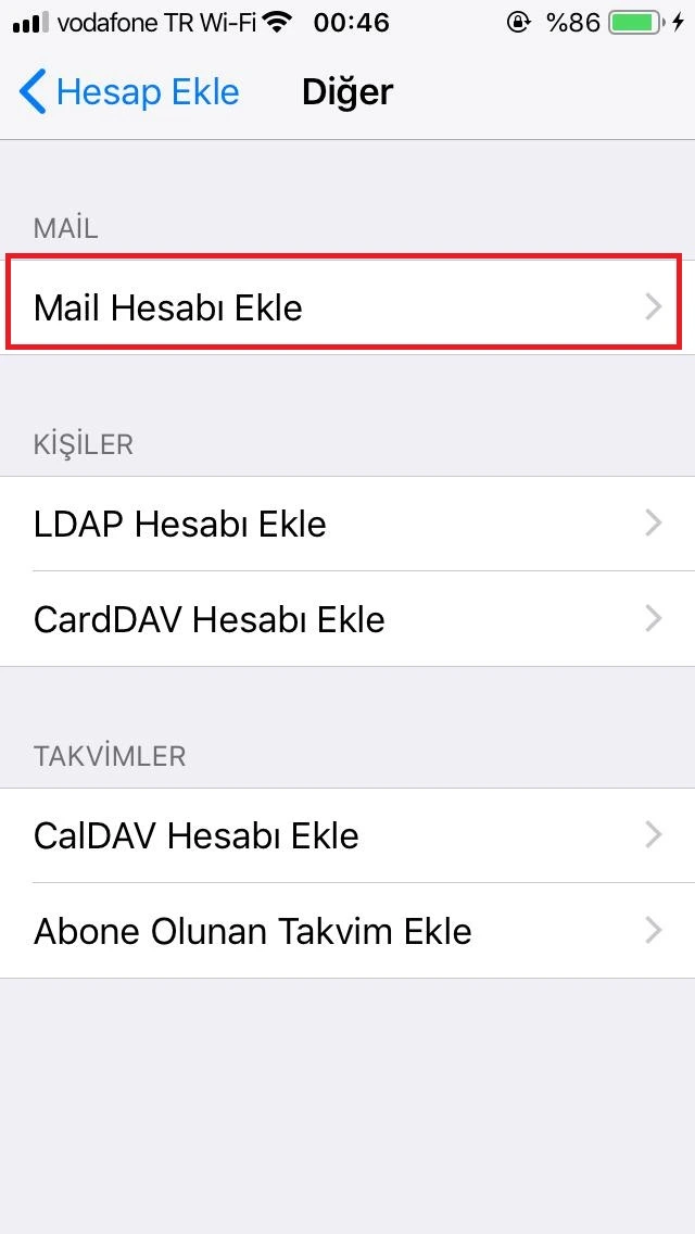 İphone Kurumsal Mail Kurulumu