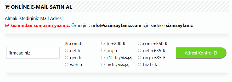 info Mail - Kurumsal mail adresi nasıl alınır ?